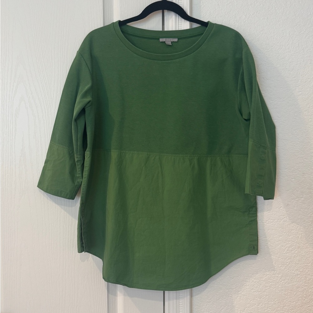 COS Green Cotton Top